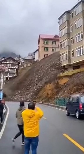WATCH Landslide Causes Massive Building to Slide Downhill and Collapse! | Ok Sorry
