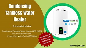Watch MRO Next Day - Condensing Tankless Water Heater NPE-240A2 on Amazon Live