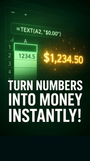 Learn to FORMAT your data with TEXT function #shorts