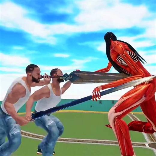 😱 Fighting GIANT TITANS in Indian Bikes 3D! 💥 #shorts #ibd3d #titan #gta