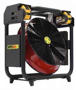 Super Vac V16-BD 16" DeWalt Battery Powered Positive Pressure Ventilator