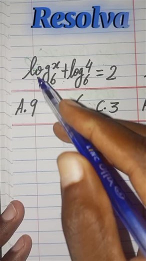 Resolva a equação logarítmica logx log4 =2 #matemáticadivertida #matemática #logaritmo #equação #equaçãologarítmica