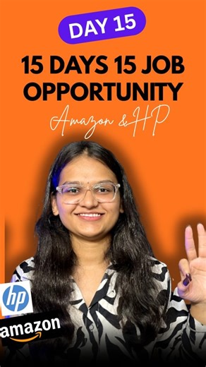 Yogita Wagh | Career & Growth 📈 on Instagram: "🔥Day 15/15 Job Opportunities 👇 Amazon & HP Hiring Freshers and Exp both🔥 1) Amazon - Software Dev Engineer 2) HP - Customer Solution Center Rep 🖇Want Apply Link ??? 🚀Follow me 🙌Comment " HIRE " (Amazon hirings, Hp hiring, fresher jobs graduate jobs experience jobs, Jobs 2025, job) #amazon #amazonhiring #hp #career #explore #hiring #jobs #student #explorepage✨ #FresherHiring #freshersjobs #Fresh