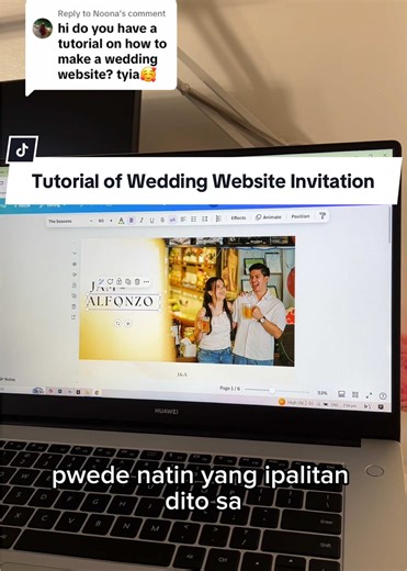 DIY Wedding Website Invitation Tutorial on Canva