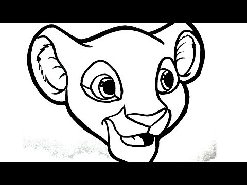 (Fácil) Como dibujar a Nala | El Rey León paso a paso