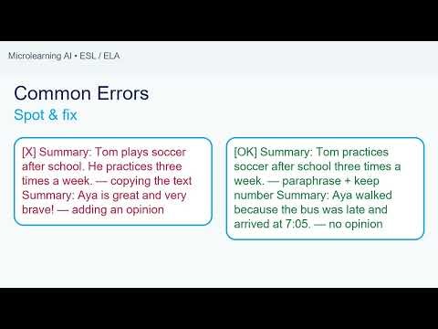 Find the meaning fast summarizing short texts step by step