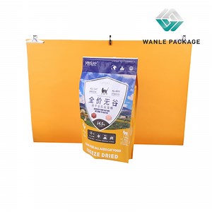 [Hot Item] Custom Printed Plastic Resealable Flat Bottom Pet Dog Feed Packaging Ziplock Bag