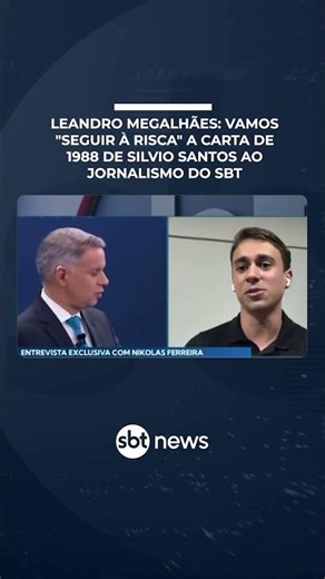 Leandro Magalhães: Vamos "seguir à risca" a carta de Silvio Santos ao jornalismo do SBT | #NewsNoite