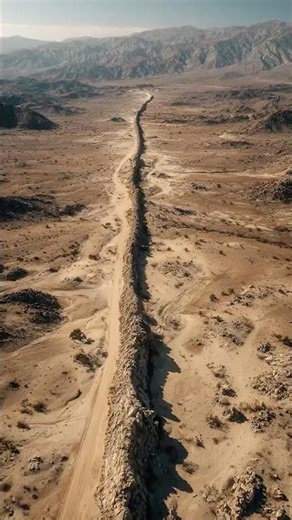 A Wall In The Desert That’s Perfectly Straight For 300 Miles