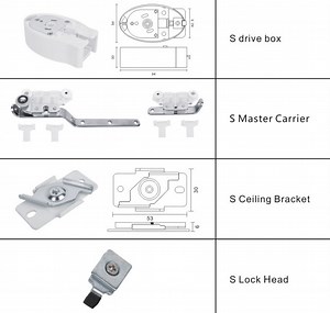 [Hot Item] Motorized Curtain Track, S Motorise Curtain Track. Motor Components