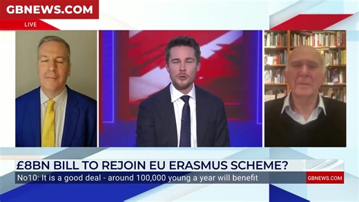 Not a single EU-located university ranked in the world top 20. Ireland is paying €millions into Erasmus Programme way over the odds for access to poor standard universities. In TV date with former UK LibDem leade 'It's a very good European project and we never should have left it...' 'The EU is an empire in decline!' Vince Cable and President of the Irish Freedom Party Hermann Kelly on whether the UK should re-join Erasmus, a student exchange scheme with the EU. Uni ranking website in comments. 