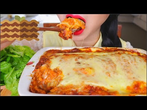 ASMR CHEESY LASAGNA | CRISPY LETTUCE | EATING SOUNDS | NO TALKING