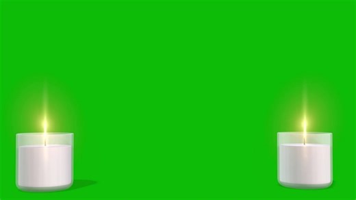 Candles, Burning Candles, Green Screen. Free Stock Video