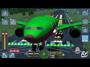 Night Takeoff Airplane in Flight Sim 2018 game