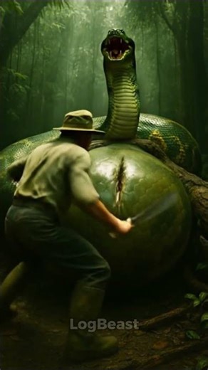 Shocking Jungle Rescue: Goat Saved From Snake’s Stomach 😱🐍🐐 | #viralshorts #shorts #animals #funny