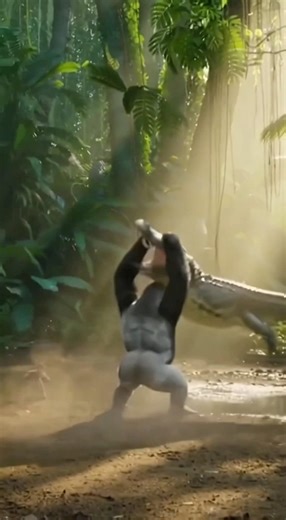 Crocodile Grabbed a Baby Deer… Then This Gorilla Did THIS 😳