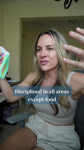 Binge eating isn’t random! Its chemistry meeting context. And if you’re disciplined and secretly binging…that's an important context to note taking up space in your nervous system. The identify conflict that comes with being a disciplined person who secretly binges adds a layer of stress to the nervous system, which is problematic for reinforcing binge eating loops. This won’t fix overnight, but we can start by implementing habits that make our nervous system feel safer. When we feel safe, the a