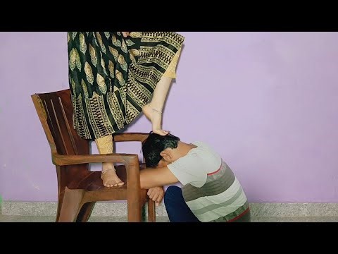 New head massage with feet | face massage with feet | indian feet vlog | massage by wife feet