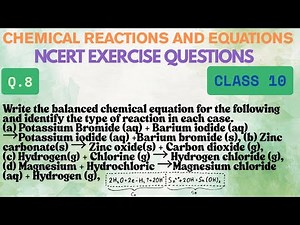 Write the balanced chemical equation for the following and identify the type of reaction.