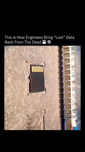 WealthFacts on Instagram: "This is the incredible world of micro-soldering and advanced data recovery! Watch professional engineers bring "lost" data back from a physically damaged micro-SD card. The process involves carefully sanding down the protective layer of the monolithic chip to expose the internal contact points. Then, using micro-wires and a specialized tool (like the PC-3000 Spider Board), they connect these points to bypass the damaged controller and directly read the raw data from th