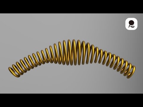 【立体設計通信288】Autodesk Fusion 湾曲螺旋バネ Curved helical spring