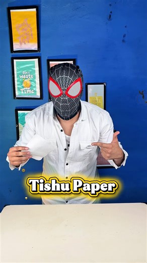 Tissue Paper Caterpillar Science Trick Looks Alive With Water ||#shorts #experiment #halo ‪@CrazyXYZ‬