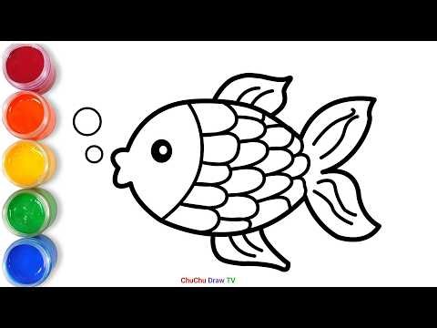 Fish Drawing for Kids 🐟 | Learn Colors & Easy 2D Animation 🎶 | Chuchu Draw TV