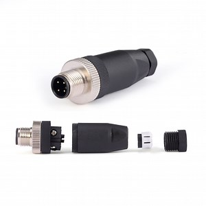 [Hot Item] Opposite Plug-in Bent Female Head 4-Pin Screw Connection Transmission Equipment Connector Sensor Waterproof Connector M12