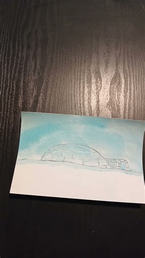 Igloo Watercolor Painting ❄️