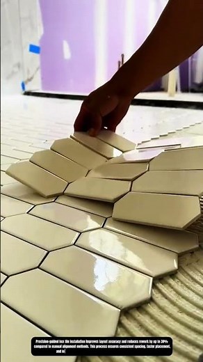 Professional Hex Tile Installation Using Precision Alignment Process on Interior Floors