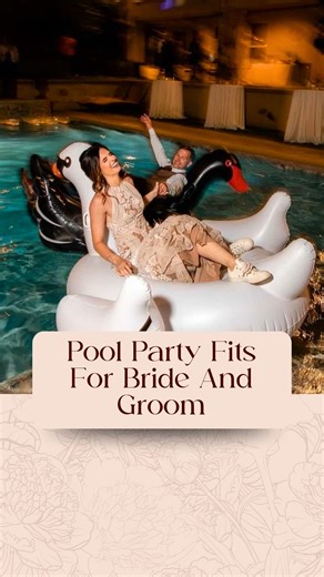 The Wedfluencers | Wedding Ideas & Tips on Instagram: "Pool parties have officially become the coolest (and most chaotic) pre-wedding event,and your outfits deserve to match the vibe. 💙 From breezy co-ord sets and tropical prints to pastel swimsuits paired with sheer overlays, here are chic bride–groom outfit ideas that look effortless, comfortable, and camera-ready. Save this for your pool party moodboard & share it with your stylist before you start shopping 💛 Images and videos belong to the