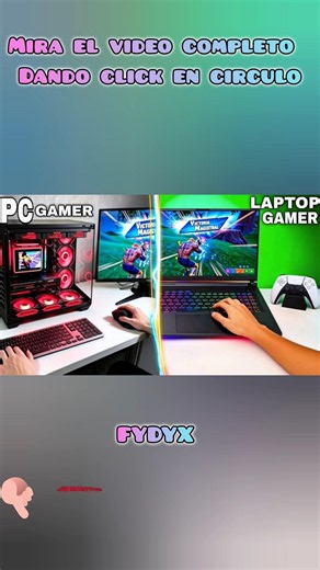 PC Gamer Vs Laptop Gamer 🔥 #pcgaming #laptop #asus #gaming #lenovo #msi #fydyx #fortnite #alienware