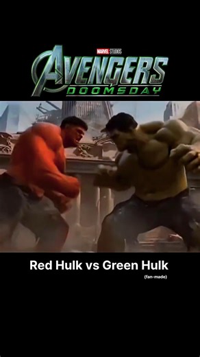 Avengers Doomsday Cinema Con Leaked Scene | Red Hulk vs Green Hulk #marvel #shorts