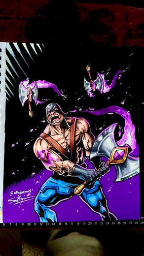 Drawing Executioner in my style #art #clashroyale #comicart #artbybamuel