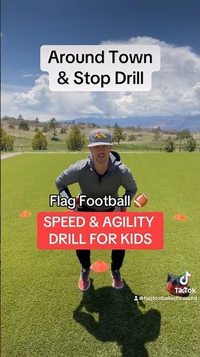 Youth Flag Football 101 Drill | Basic Speed Drill for new players and coaches #flagfootball #shorts