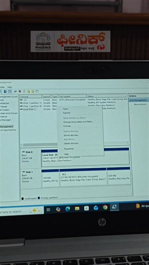 Phoenix Computer Hukkeri on Instagram: "How to create disk Portation in Windows 10 #DiskPartition #WindowsInstallation #ComputerTips #techtutorials"