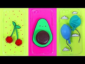 5 DIY PHONE CASES (stress reliever) | Squishy and Slime Phone Case Ideas & Life Hacks