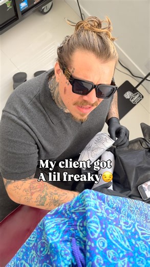 5.3K views · 332 reactions | My client got a little to freaky TEXT (310)-986-0886 TO BOOK️ #tattooartist #tattooideas #losangelestattooartist #tattoos #viralreels #explorepage #reels #tattooshop #comedy #funnyskit | Armando Micro II | Facebook