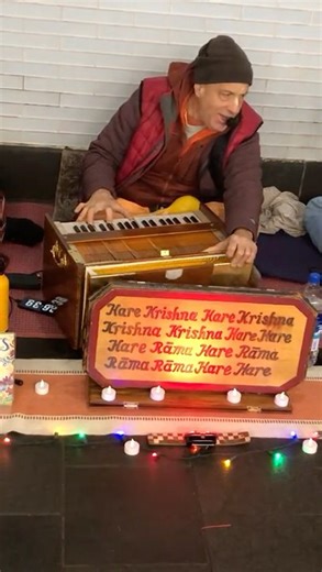 Rama Raya Prabhu Chants Hare Krishna at Fulton Street Subway Station in Manhattan