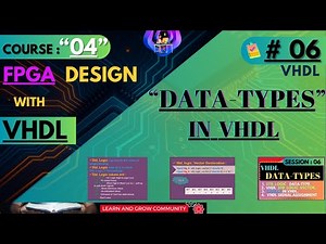 0️⃣6️⃣ ~ How to use VHDL Data Type | Std_logic & Std_logic_vector | Course 04 #vhdl
