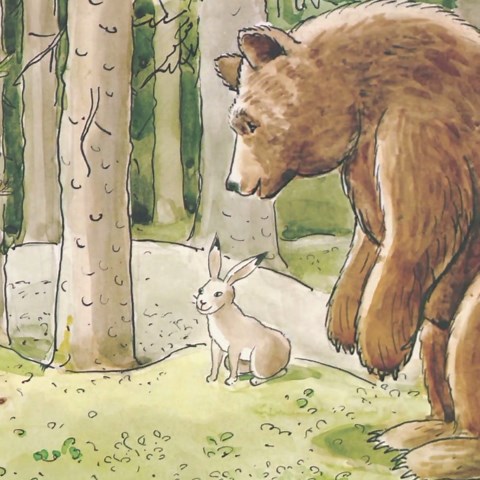 Elsa Beskow Princess Sylvie Print, Vintage Woodland Nursery, Bear Rabbit Forest Illustration, Scandinavian Children’s Book Art, A4/A5 - Etsy