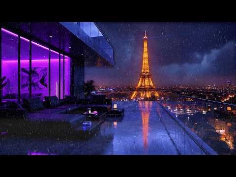 Lofi Rainy Nights 🌧️ – Paris Midnight Visual with Cozy Rain Ambience for Deep Focus & Chill | 4K