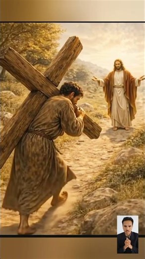 Jesus Christ Receives the Man Carrying the Cross ✝️ | Powerful Faith & Love Moment ❤️ ❣️🙏 #ytshorts
