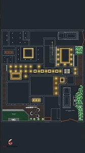 AutoCAD House Lighting Plan Tutorial #interiordesign #shots #trending #ytshorts #ytshortsvideo