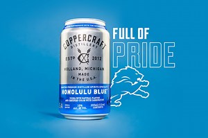 Michigan distillery, Detroit Lions partner to release ‘Honolulu Blue’ canned cocktail