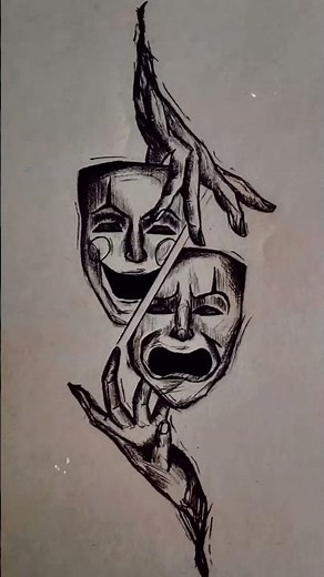 The Mask is Heavy…✨ #drawing #drawinglessons #mask