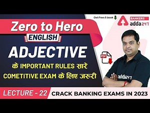 Important Rules Of Adjective in English Grammar | Adda247 Banking Classes | Lec-22