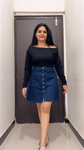 Denim skirt for women haul under 200 #shorts #youtubeshorts #meesho