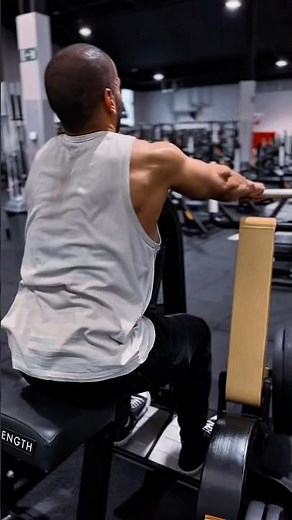 This is the Seated Chest-Supported Row, a plate-loaded row machine.