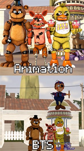 FNaF Helicopter Helicopter MEME | FNaF Animation VS Behind The Scenes